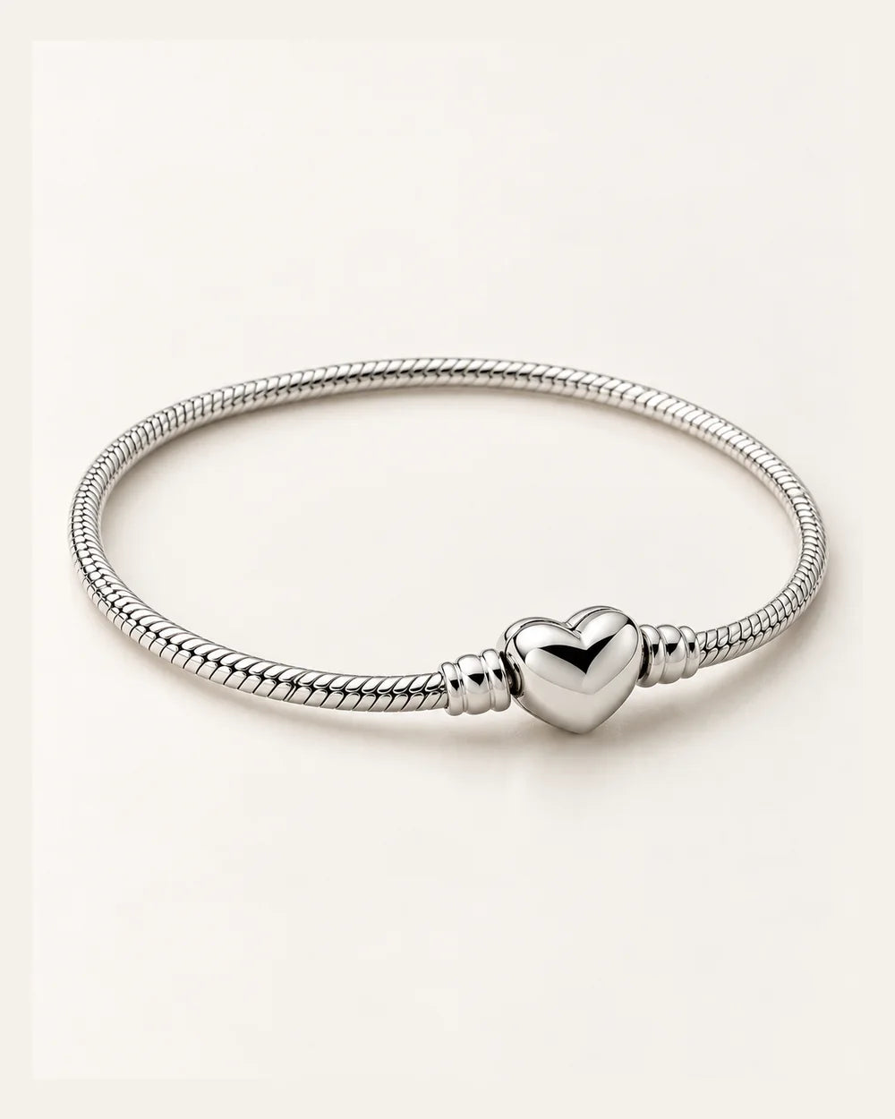 Pulseira para Berloques Coração em Prata 925 – 2mm - foto principal clean