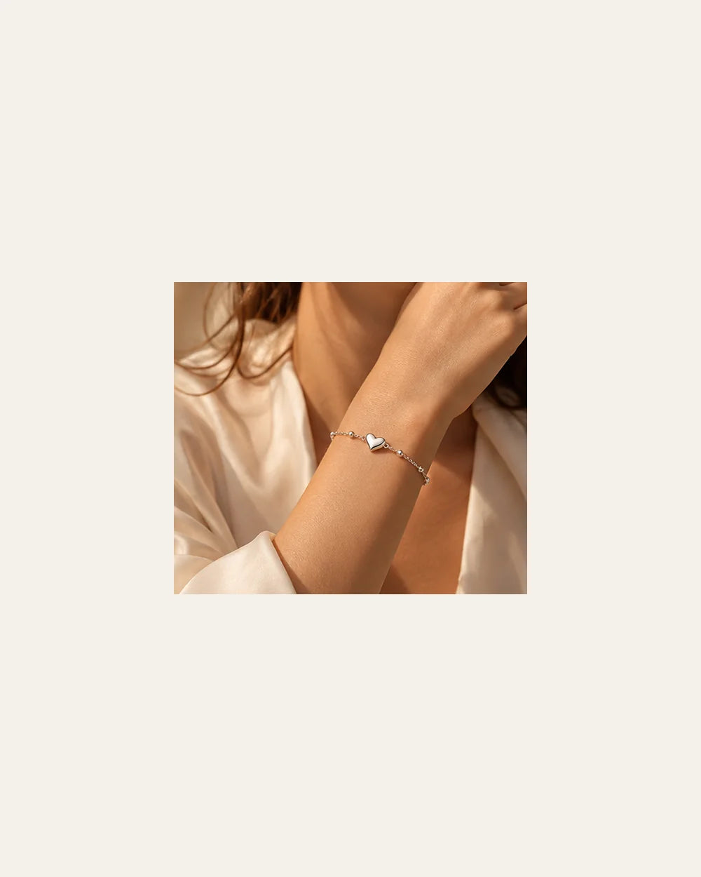 Pulseira Coração com Zircônias em Prata 925 – 18 a 22cm - editorial PRATA PLEASE
