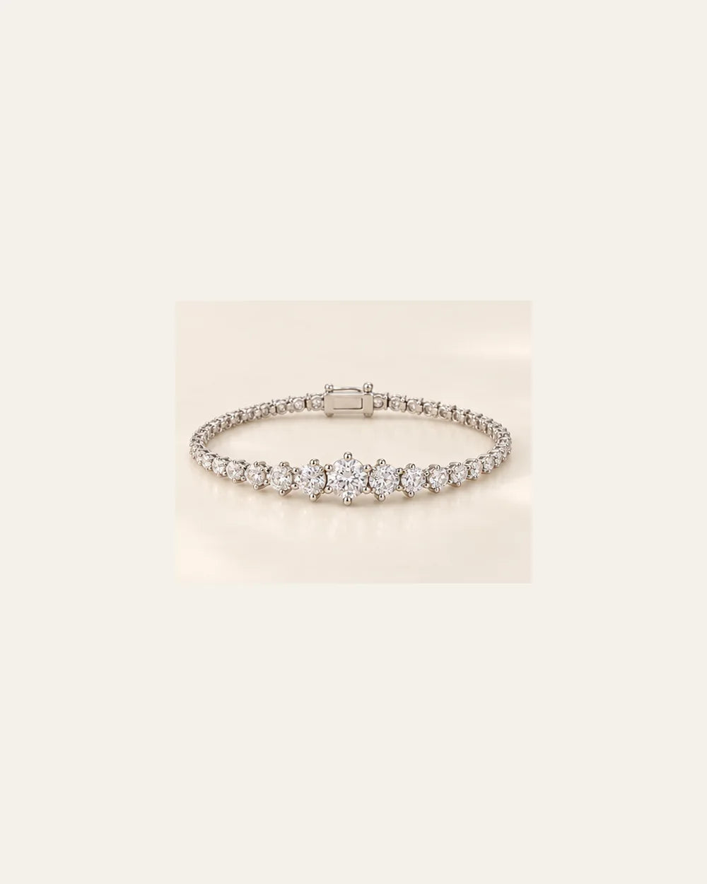 Pulseira Riviera 3 Garras Degradê em Prata 925 - foto principal clean