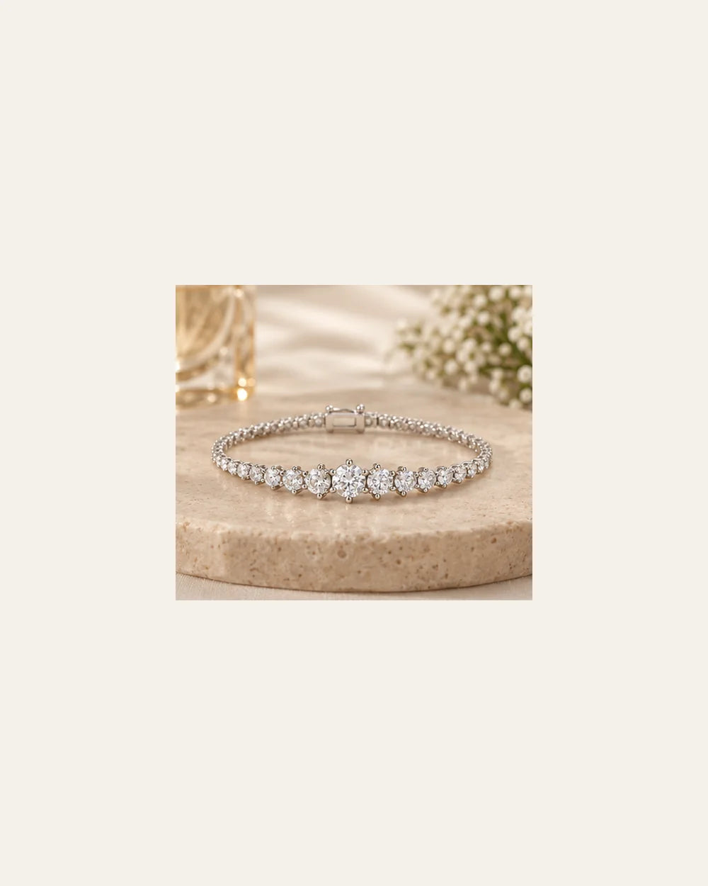 Pulseira Riviera 3 Garras Degradê em Prata 925 - lifestyle
