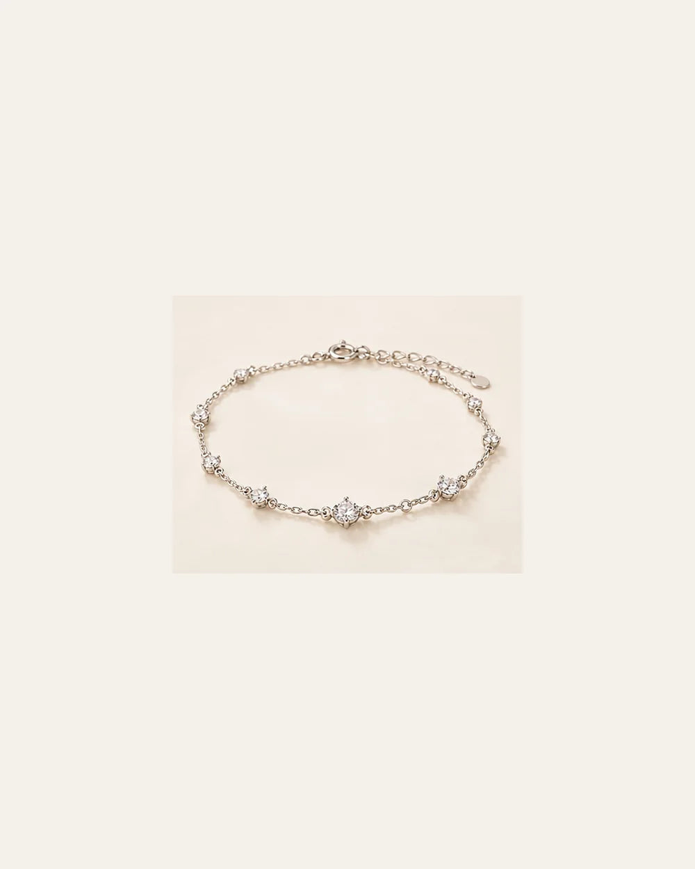 Pulseira Coração com Zircônias em Prata 925 - foto principal clean