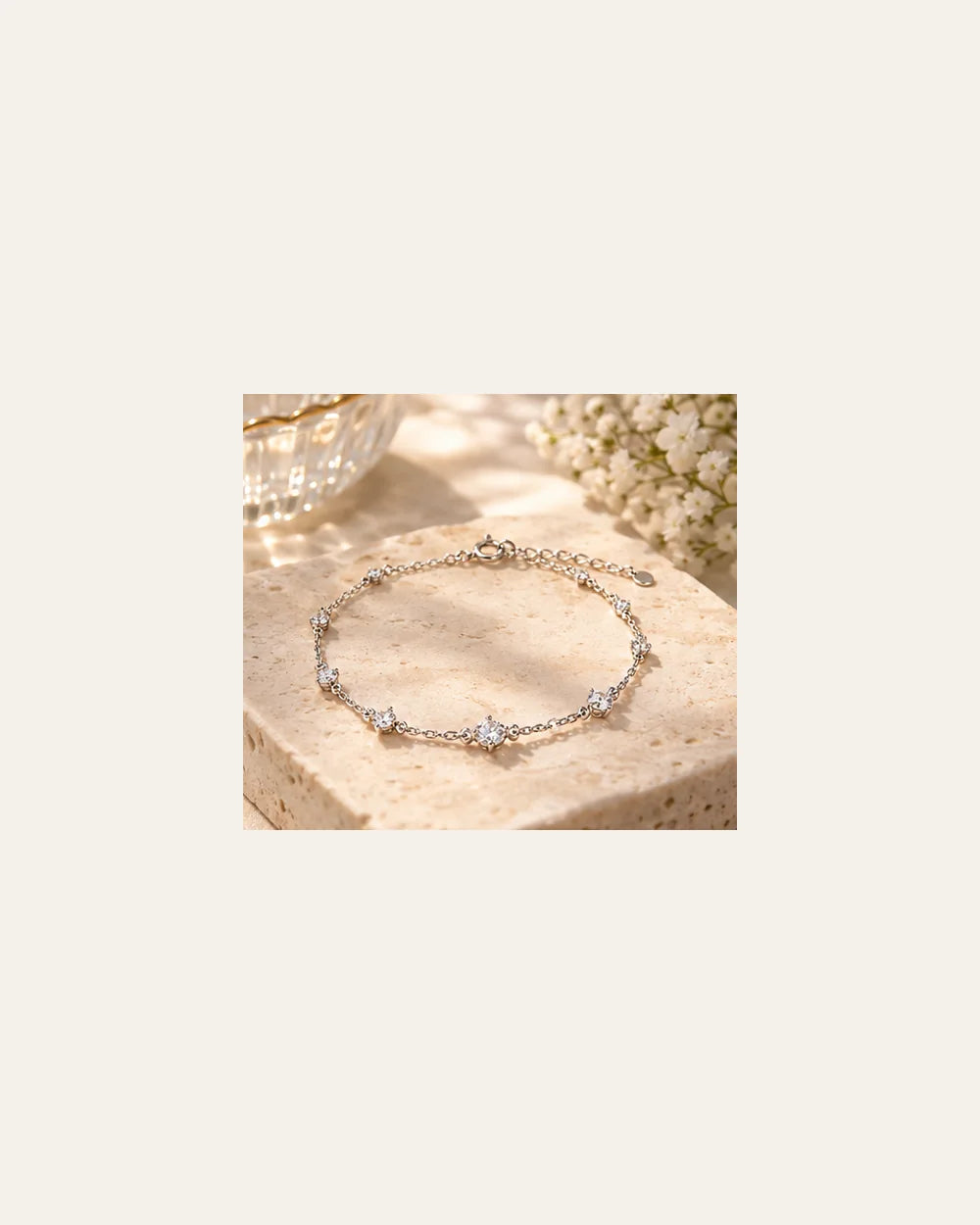 Pulseira Coração com Zircônias em Prata 925 - lifestyle