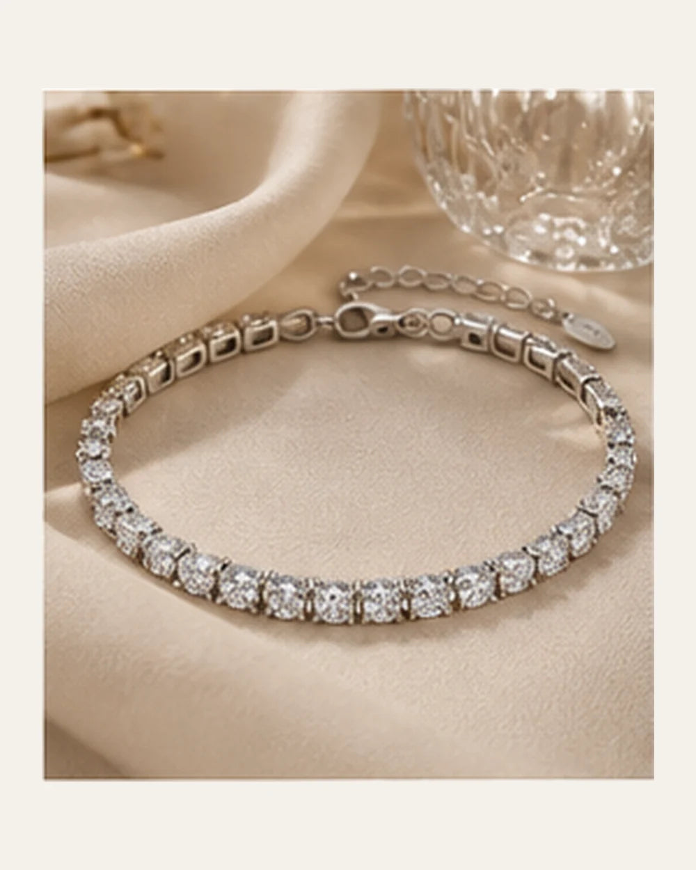 Pulseira Riviera Ponto de Luz com Zircônias em Prata 925 - lifestyle