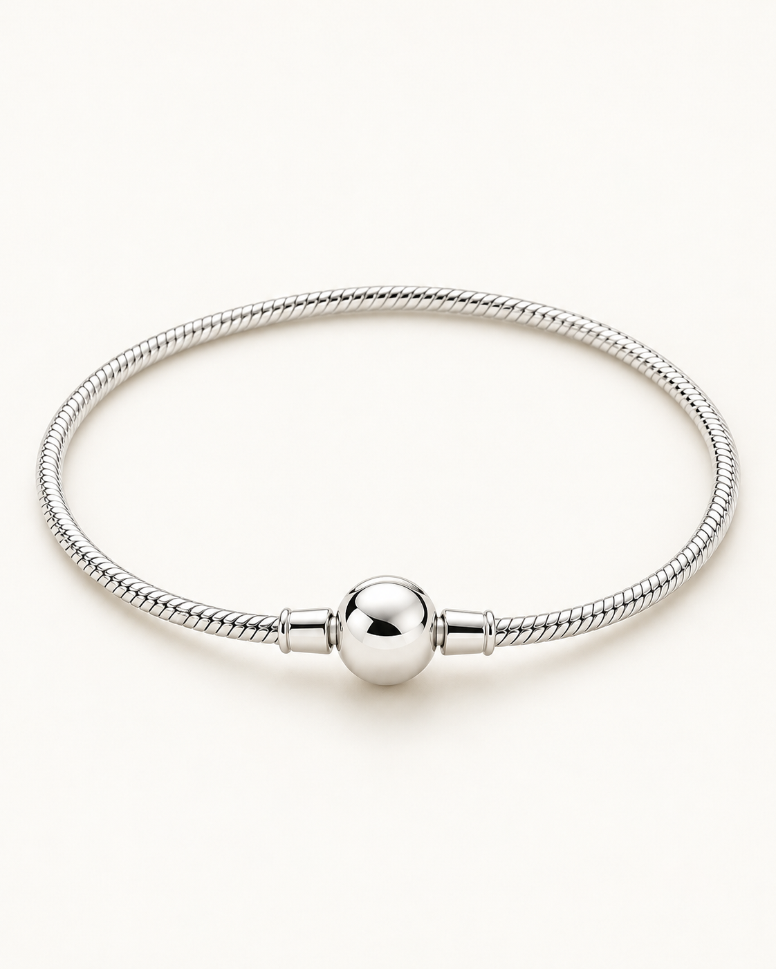 Pulseira para Berloques Bola em Prata 925 2mm - foto principal